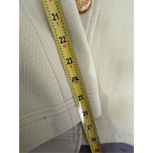 J. Crew Yellow Stadium Cloth By Nello Gori Majesty Wool Peacoat Citron‎ C… - Picture 7 of 9